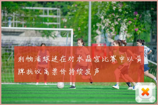 利物浦球迷在对水晶宫比赛中以黄牌抗议高票价持续发声
